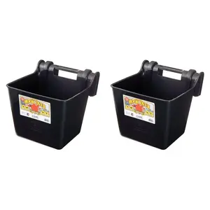 Little Giant HF15BLACK 15 qt. Mountable Plastic Hook Feeder, Black (2 Pack)