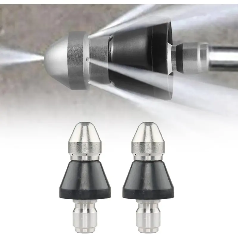 2Pcs/Set High-Pressure Nozzle,Sewer Cleaning Tool-Sewer Cleaning Tool,Jetter Nozzle for Pressure Washer,Pipe Unclogger Nozzle,High Pressure Sewer Jetter Nozzle,Halloween Party Gifts,Hand Tools Kits,Summervibes