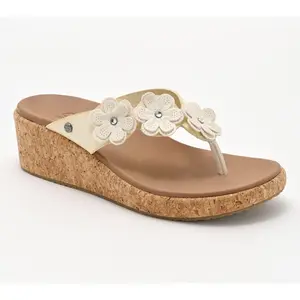 Skechers Cali Arch Fit Beverlee Floral Thong Sandals - Rare Blossom