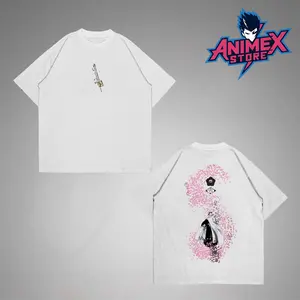 Kuchiki Byakuya Bankai Bleach Anime Shirt 2 Sides Short Sleeve Tee Unisex Anime Lovers Shirt, Graphic Anime Tee Manga Shirt Gift For Anime Fan Y2K Aesthetic Hoodie Sweatshirt