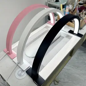 LED Half-moon Nail Lamp, 1pc Adjustable Brightness & Color Temperature, Lighting Modes Adjustable Nail Lamp, Modern Desk Lamp for Nail Table, Home Decor, Adjustable Lights