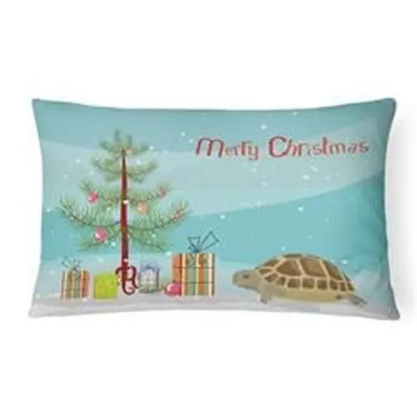 12x3x16 in. Fade-Resistant Machine-Washable Turtle Merry Christmas Canvas Fabric Decorative Pillow, 12 X 3 X 16 In.