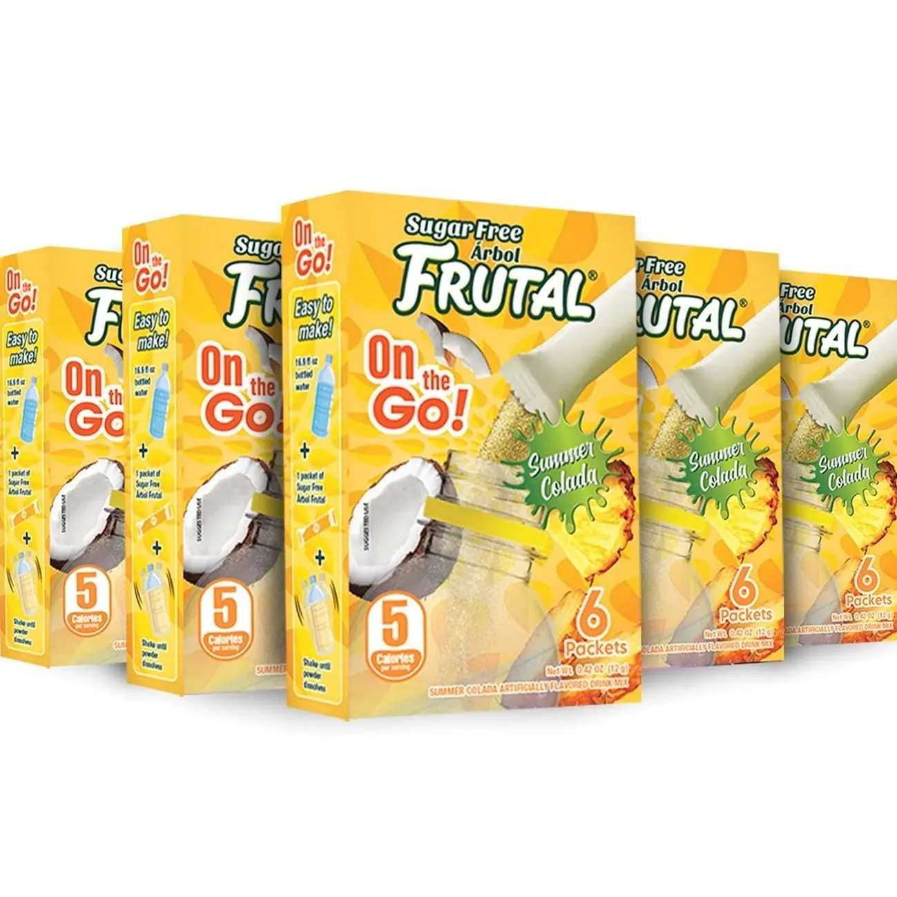 Arbol Futal On-The-Go! | Powdered Drink Mix Pina Colada - Flavored Sugar Free! – Single Serve On The Go! - Powder Sticks Packets (30 Count of Stick Packs)