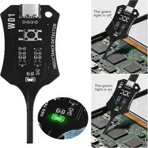Type-C Inductance Tester Motherboard Coil Tester Electronic Circuit Board Inductor Detector for Phone Motherboard Component Repair Electromagnetic Induction Quick Fault Check Tool