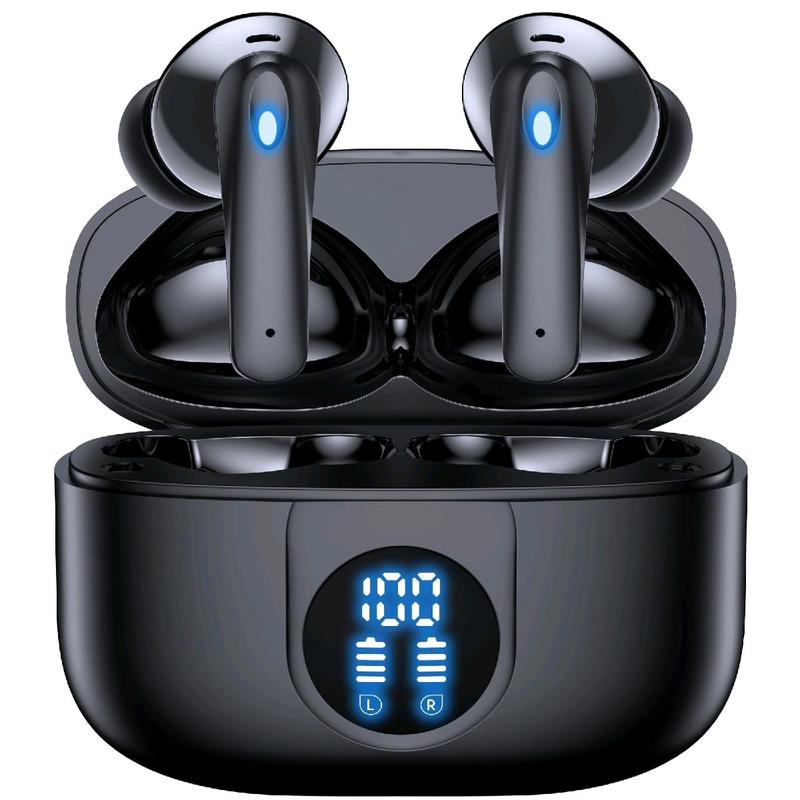 VEAT00L P91 Wireless Earbuds with Noise Cancelling Mics, Bluetooth V5.4 Stereo Earphones for Android iOS
