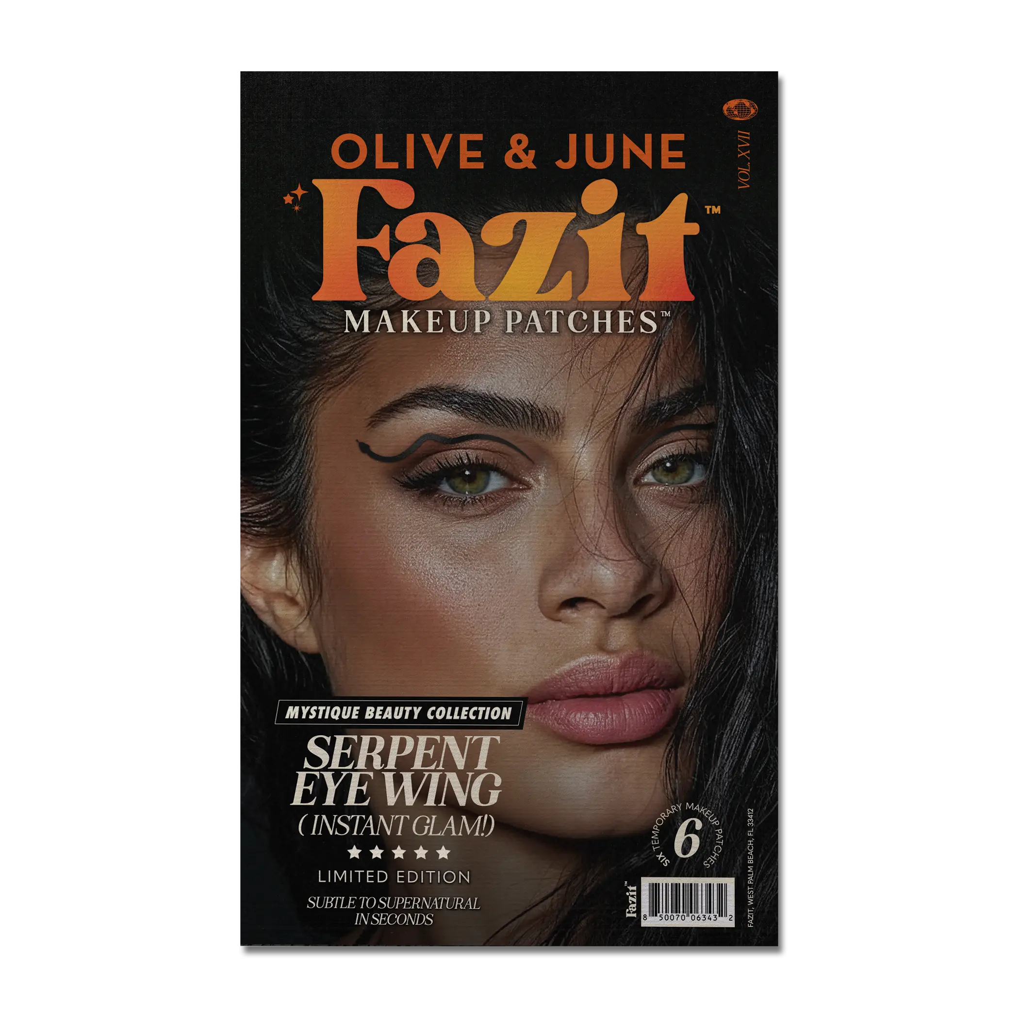 Olive & June Serpent Eye Wings  Glitter - Metallic Waterproof Sweat-Proof Makeup Patches for 1-3 Days Wear