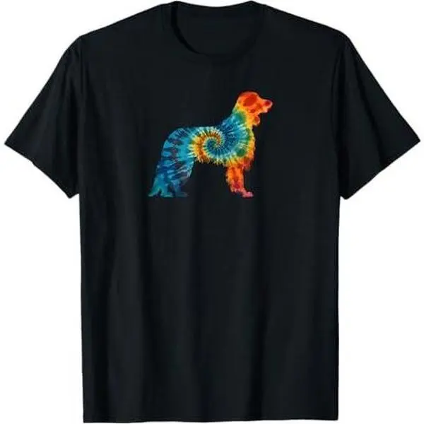Gordon Setter Dog Retro Tie Dye Design T-Shirt