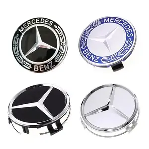 4pcs 75mm Car Wheel Center Logo Hub Cap For Mercedes Benz W211 W205 W213 W203 C218 A207 CLA CLS E Class accessories Car Vehicle Decoration