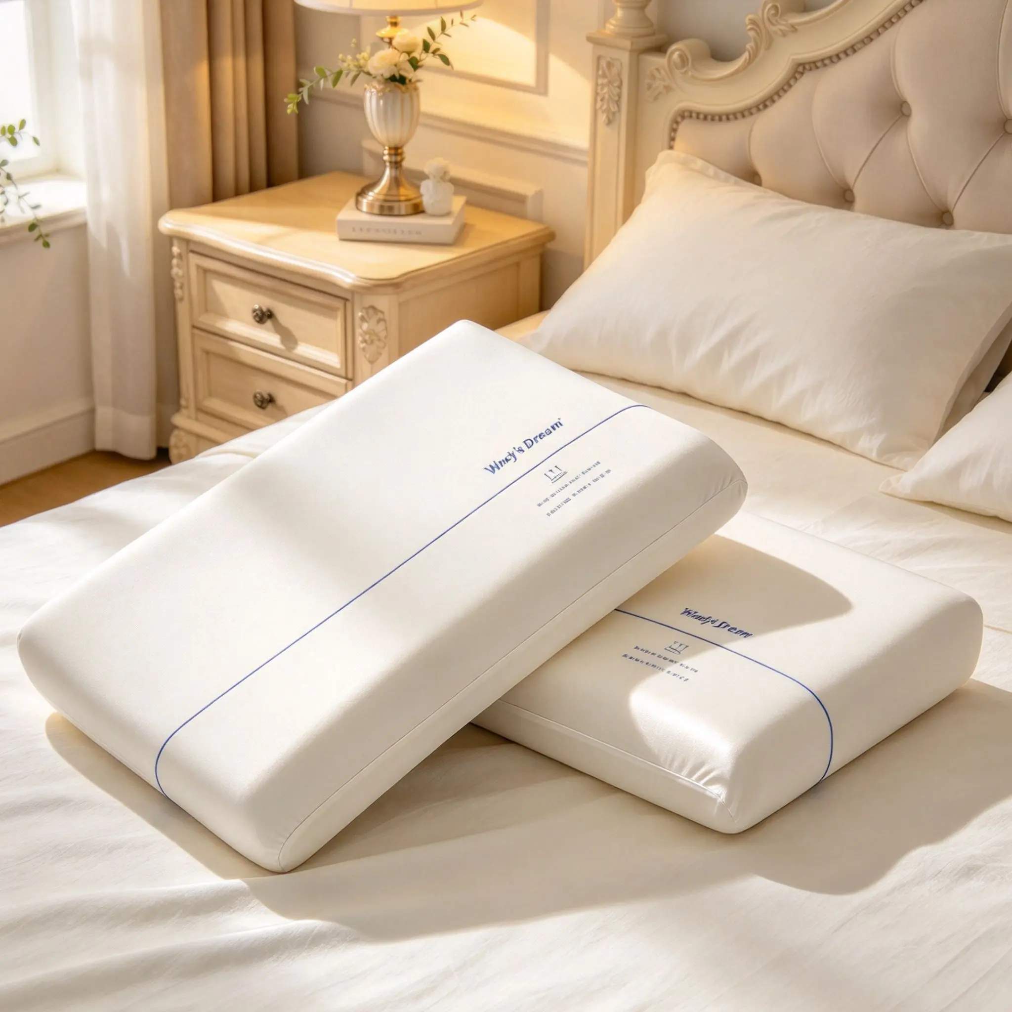 4.0 Deep Sleep Cloud Memory Foam Pillow for Neck Pain, Unisex Ergonomic Cervical Support Pillow with Cooling Removable Machine-Wash Cover, for Side & Back Sleepers, Ideal Christmas Gift for Home Decor