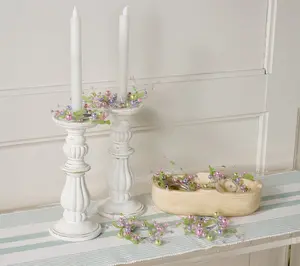 Set of 6 Pearl and Leaf Napkin Rings by Valerie