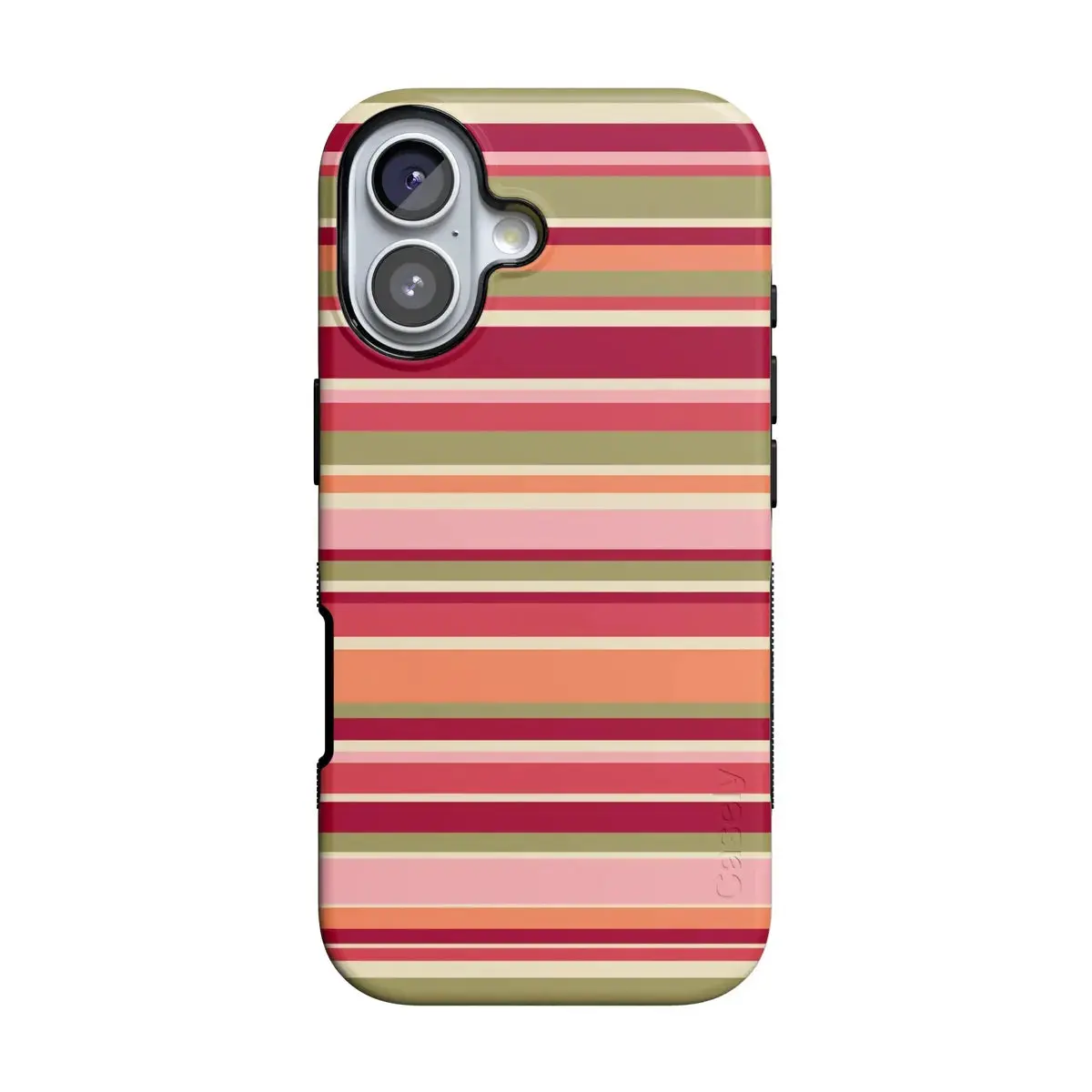 Casely iPhone 16 Case | Citrus Stripes | Poolside Print | Bold Protective Design | Compatible with MagSafe