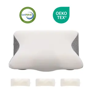Triple Comfort – Three Loft Heights for All Sleep Positions – Ergonomic Three-Zone Pillow | High-Quality Memory Foam with Adjustable Loft Designed for Side Back and Stomach Sleepers