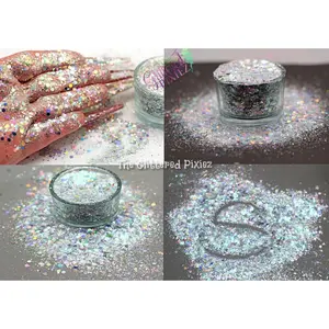 SILVER STREAK scale glitter mix! - Mermaid / Dragon scales