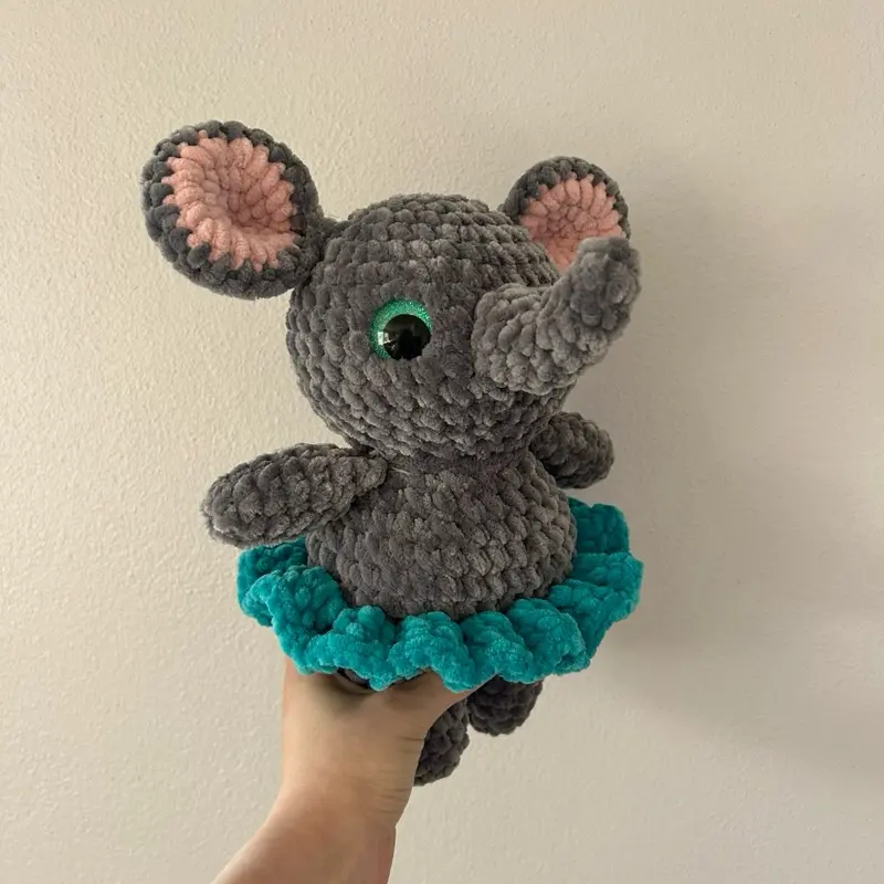 Crocheted Elephant w/ tutu