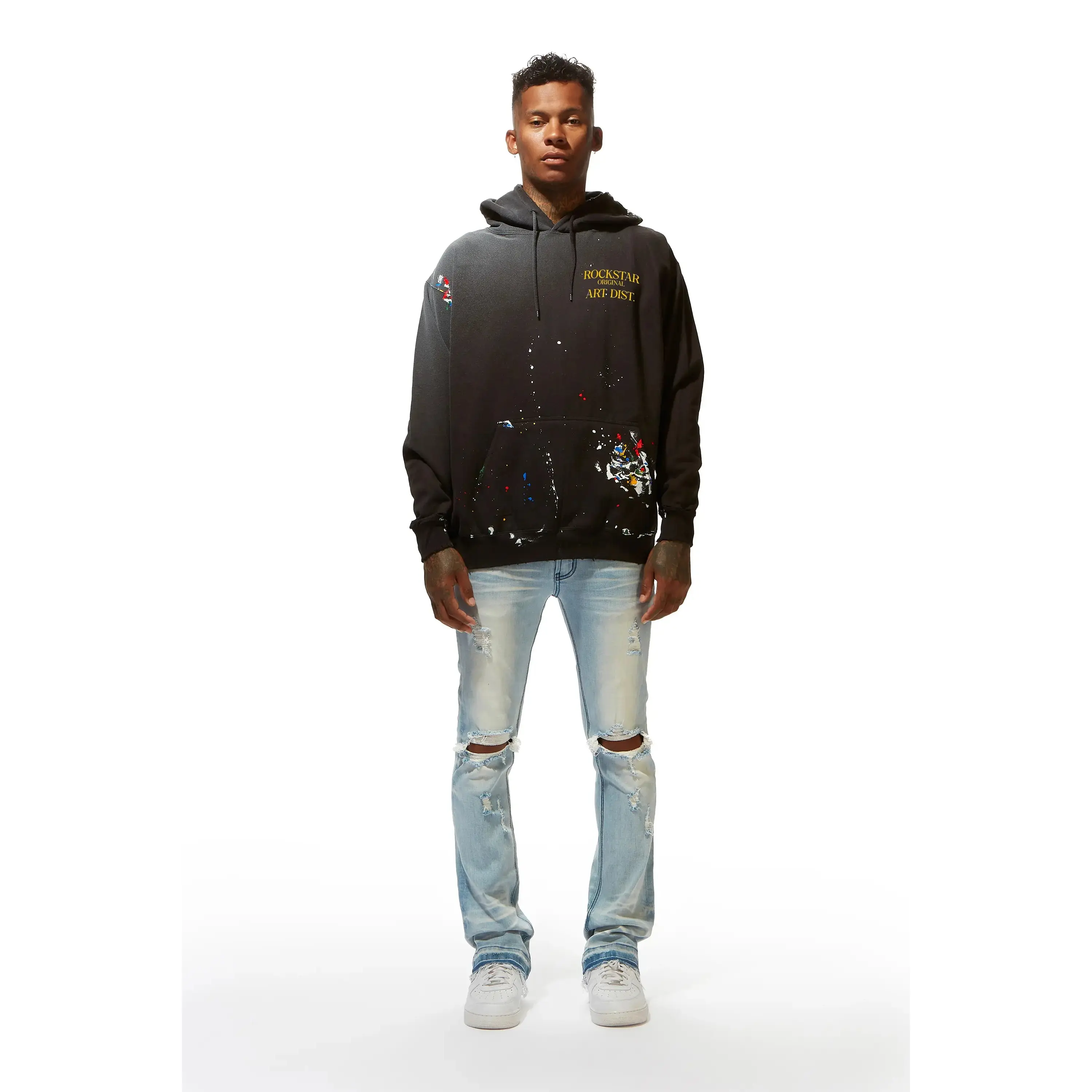 Rockstar Art Dist. Black Graphic Hoodie - TikTok Shop
