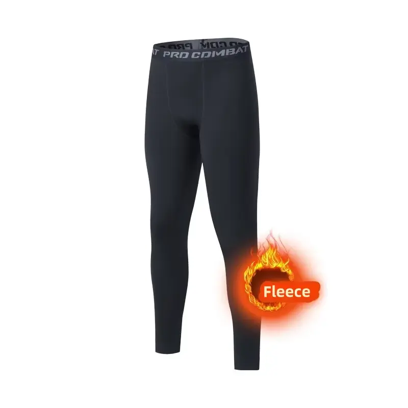 Winter Men Thermal Underwear Man Fleece Leggings Tights Warm Long Pants Thermo Compression Pants Bottoms Tights Men Clothes 3XL YOUONGWEAR