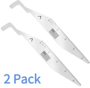 Firepik Manual Leverage Crowbar Tool 2-Pack High-Quality 301 Stainless Steel Door Gap Wedge Anti-theft Pry Bar Multi-functional Tool Hardware Tool Kit Hardware Tool Set