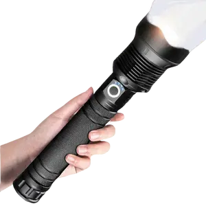 2024 New Aluminum Alloy Ultra XHP70.2 LED Flashlight -90000 Lumens, Zoomable, 3 Modes with 2x 1000mA batteries – Companion for Camping & Emergencies & Hiking & Walking Your Dog