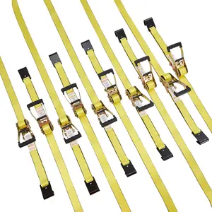 VEVOR Ratchet Tie Down Straps (10PK), 10000 lb Break Strength, Endless Ratchet with 10 Premium 2" x 30' Tie Downs Heavy Duty, Track Spring Fittings for Moving Securing Cargo, Appliances, Motorcycle