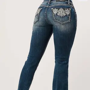 Aztec boot cut jeans