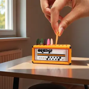 3D Printing Mini Guitar Pick Rack Storage Guitar Picks Storage Box Cool Guitar Accessories Decorative ornaments,guitar accessories,guitar pick case,guitar pick holder,guitar picks,birthday ，Christmas gifts home decor guitar stand，Gift