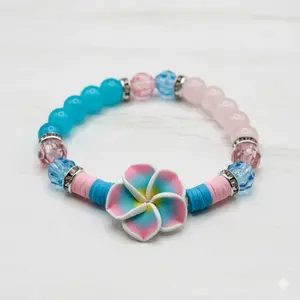 Floral Bloom Bracelet Handcrafted Beaded Flower Elegant Comfortable Versatile Accessory for Special Occasions and Everyday Wear