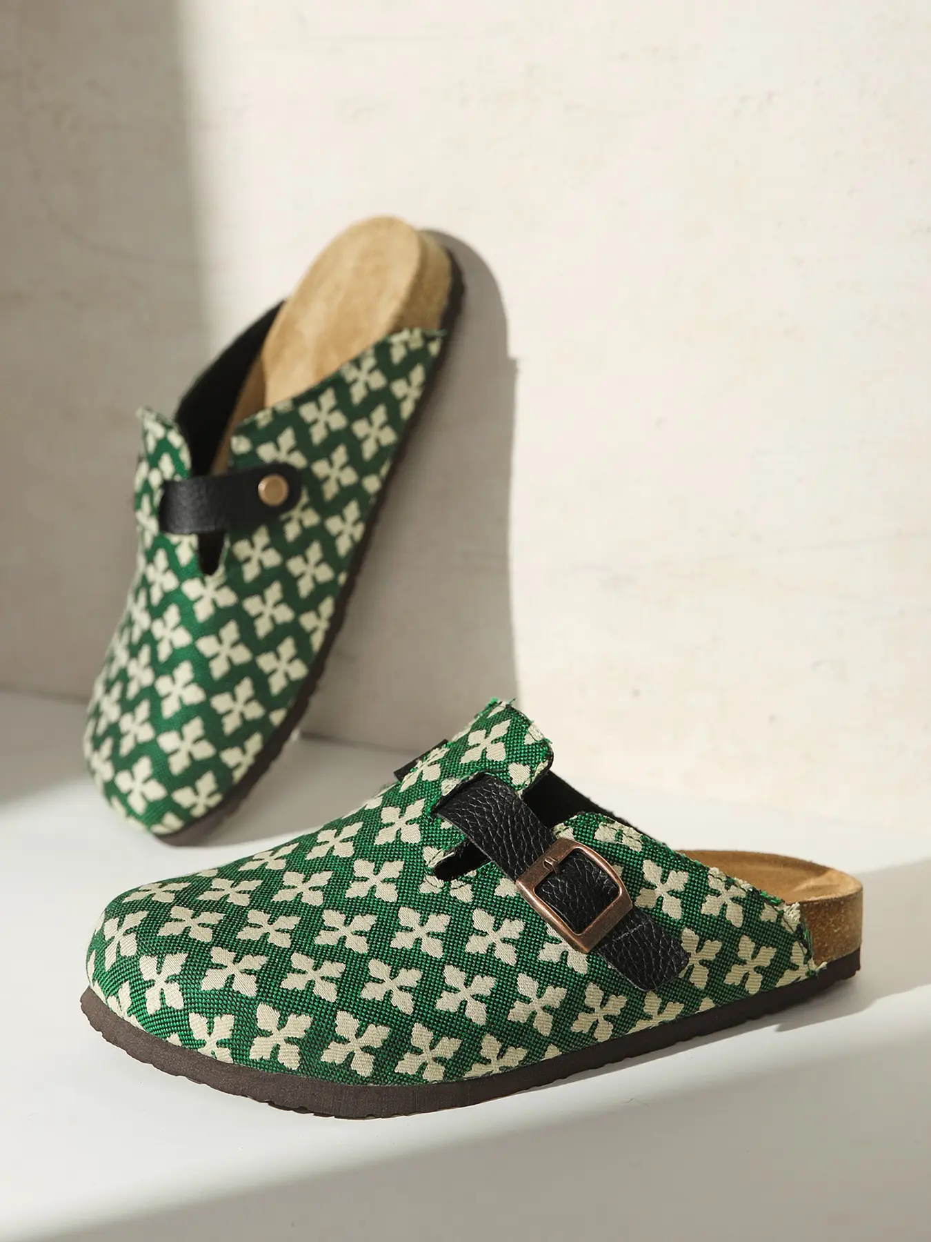 High-End Casual Bohemian Aesthetic Slip-On Shoes, Round-Toe Textile Upper, Eva Sole, All-Season Comfortable Footwear, Unisex Design, Ideal for Daily Wear, Shoes Mules, Eva Clogs Mules