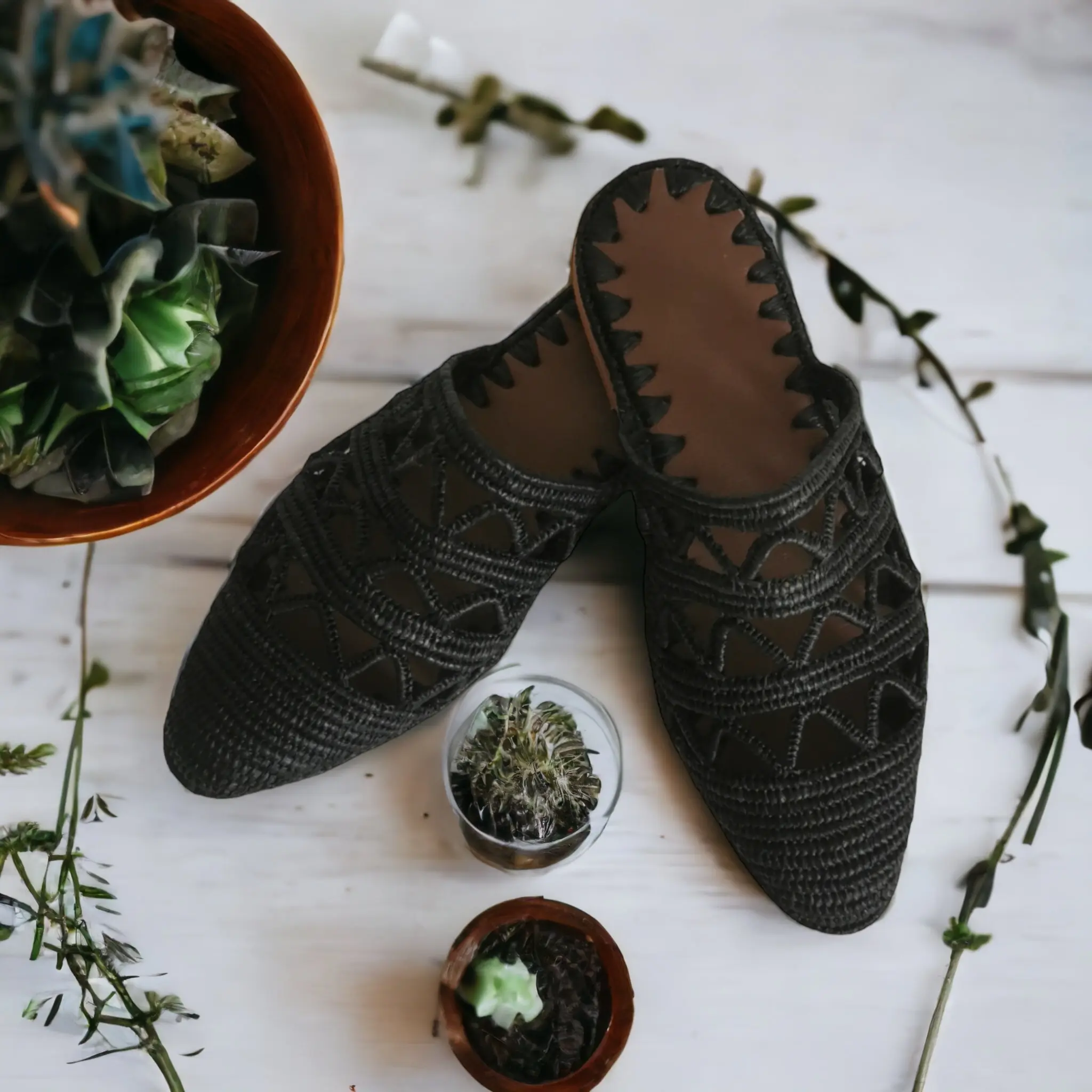Amazigh Sole – Handwoven Moroccan Raffia Sandals | Boho Chic Women’s Summer Shoes