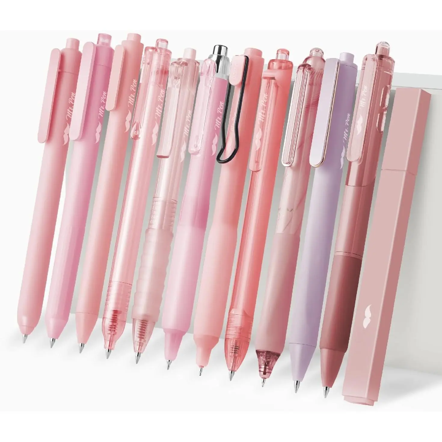 - Gel Ink   Set, 12 Pack, 1 x Aesthetic Highlighter, 0.5mm Cute  s Black Ink with Pastel