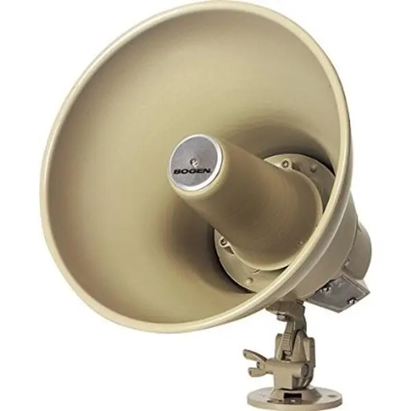 Bogen SP158A Metal Reentrant Horn Loudspeaker - 15 W, 275 Hz to 14 kHz Frequency Response, Ideal for Large Facilities and Outdoor Installations