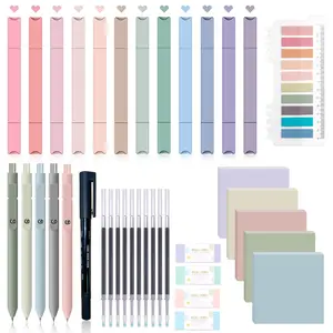 Beautiful Study Supplies Set, Includes Fluorescent Pens & Neutral Pens Accessories, Cute Office Stationery for Girls, Writing Tools, School Supplies