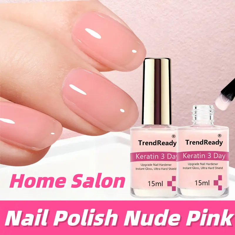 2-Pack 15ml Quick-Dry Glossy Nail Care Liquid, Manicure Nail Treatment with Smooth-Glide Application for Finger & Toe Art, Lustrous Everyday Make-Up Finish