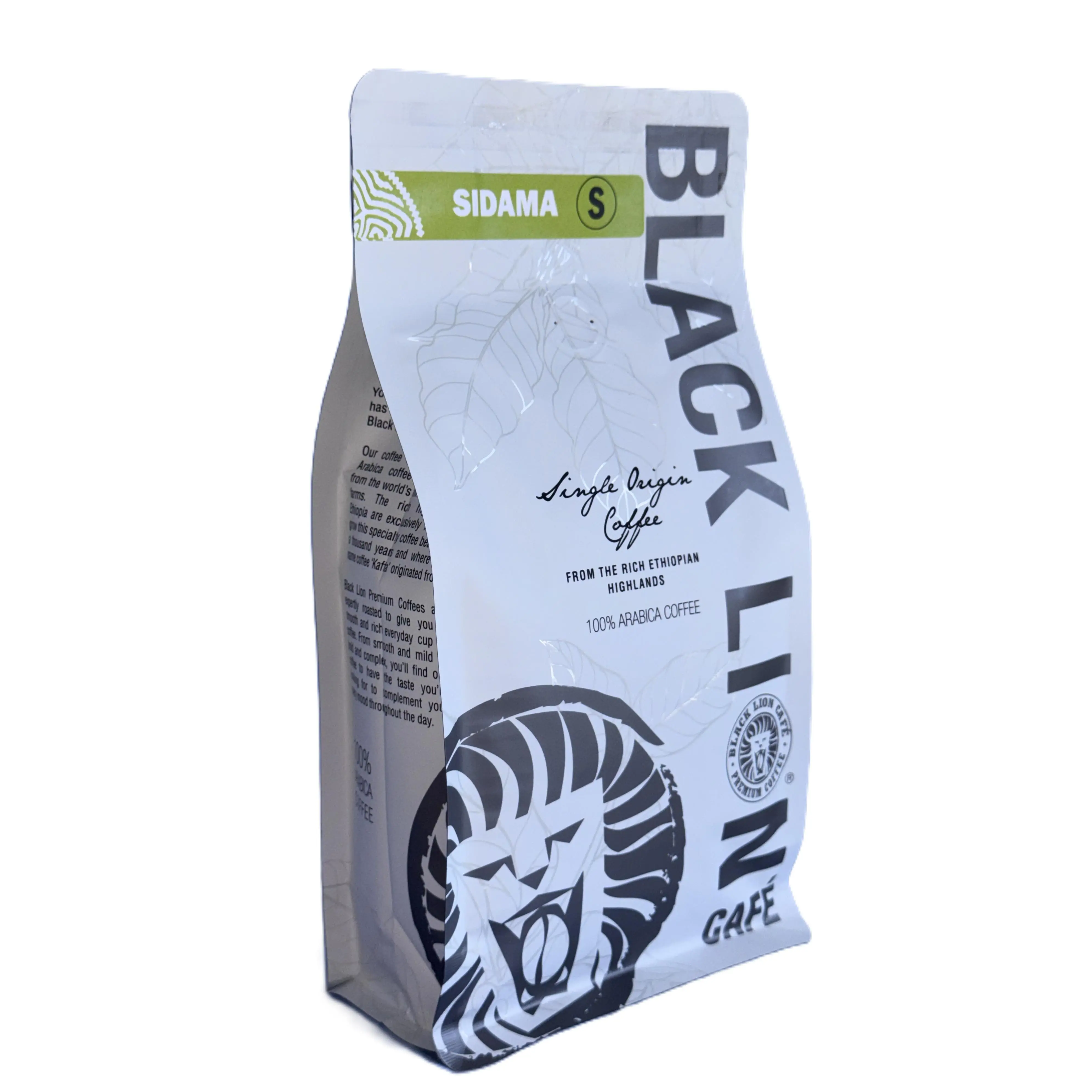 Black Lion Cafe Ethiopian Sidama Coffee Beans – Single Origin Arabica, Fresh Roasted Premium Coffee, 16 oz