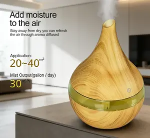 7-Color Night Light 300ml USB Humidifier Diffuser Ultra Silent Remote Control Desktop Humidifier for Home Office Bedroom 30ml/h Mist Output