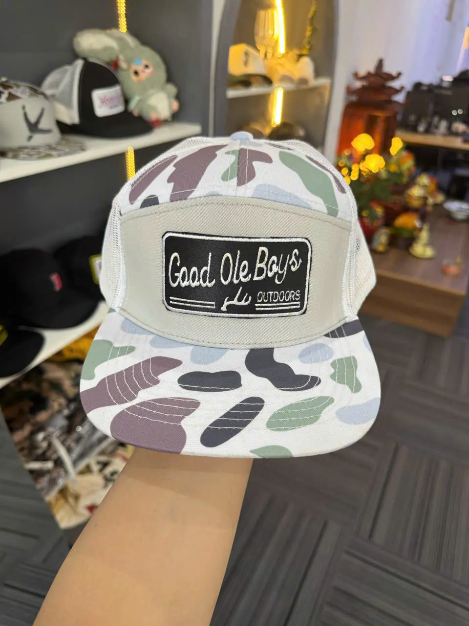 Drake Hunting Camo Snapback Hat – Retro Embroidered Trucker Cap