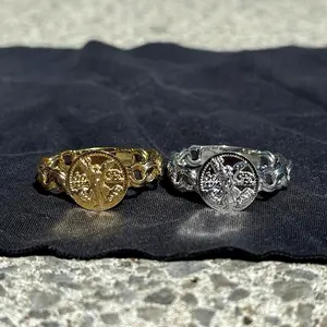 925 Silver Chino Link Centenario Ring