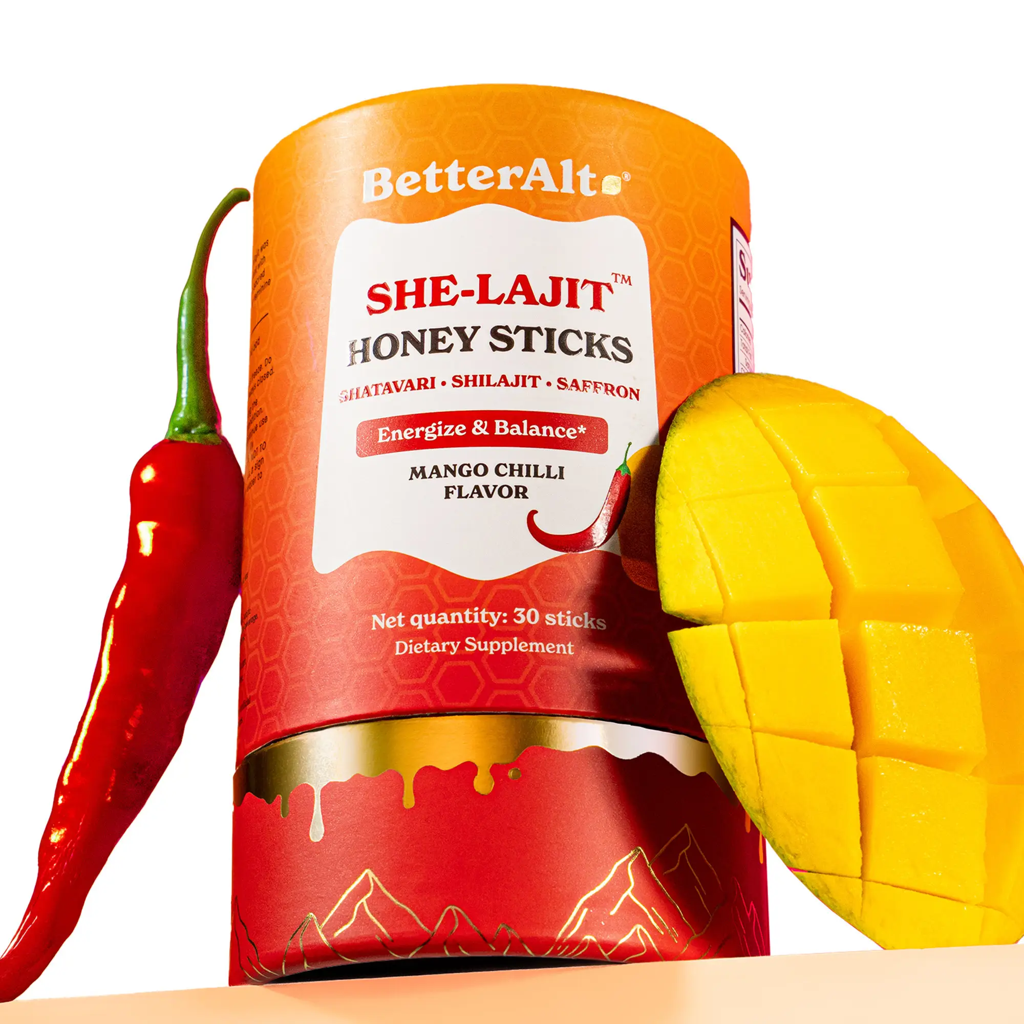 Women Multi-Mineral Mango Chilli Honey Sticks | Shilajit, Shatavari & Saffron |...