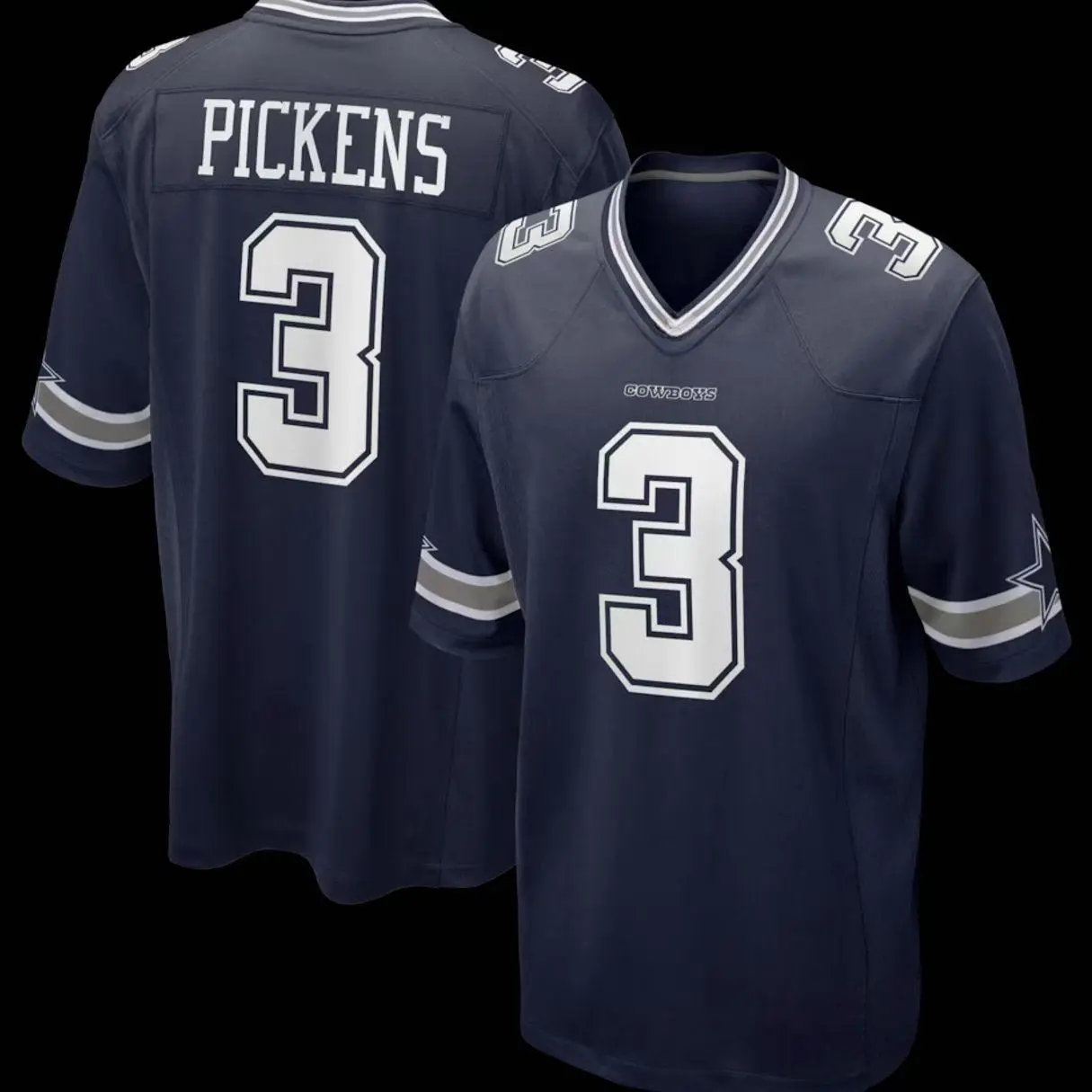 Men's Dalla Pickens #3 Black Game Jersey