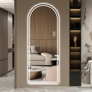 65" x 21" Arch Design LED Full Length Mirror ,Dimmable, High Definition & Explosion-Proof full length mirror