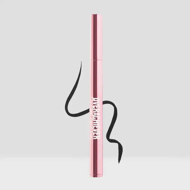 Beauty Creations Overachiever On Point Cosmetic Liquid Eyeliner Pen - Super Fine Felt Tip, Quick Dry, Durable, Smudge Proof, Dark, Precision, Pen-Shaped Eye Makeup Product with Iron Oxides
