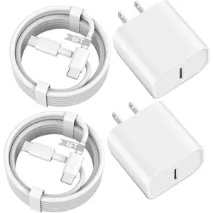 For iPhone 17 Charger,2-Pack 20W USB C Wall Charger Plug with 6FT Type C High-Speed Fast Charging Cable for  iPhone 17/16 Pro Max/Pro/Plus,iPhone 15 Pro Max/Pro/Plus/iPad Pro/Mini/AirPods 2024