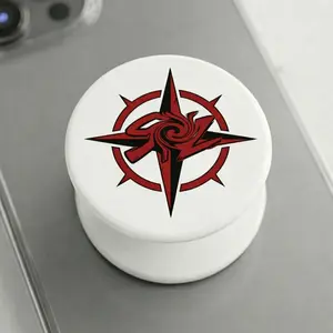 Kpop Stay Inspired Phone Grip, Red Star Logo Pop Socket, Korean Music Fan Gift, Aesthetic Phone Holder, Minimalist Idol Style Accessory