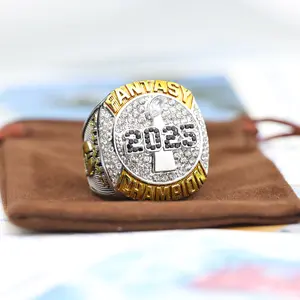 2025 Fantasy Football Championship Ring Trophy Award for Fantasy Football League Winner SIZE 8-14 diamond ring