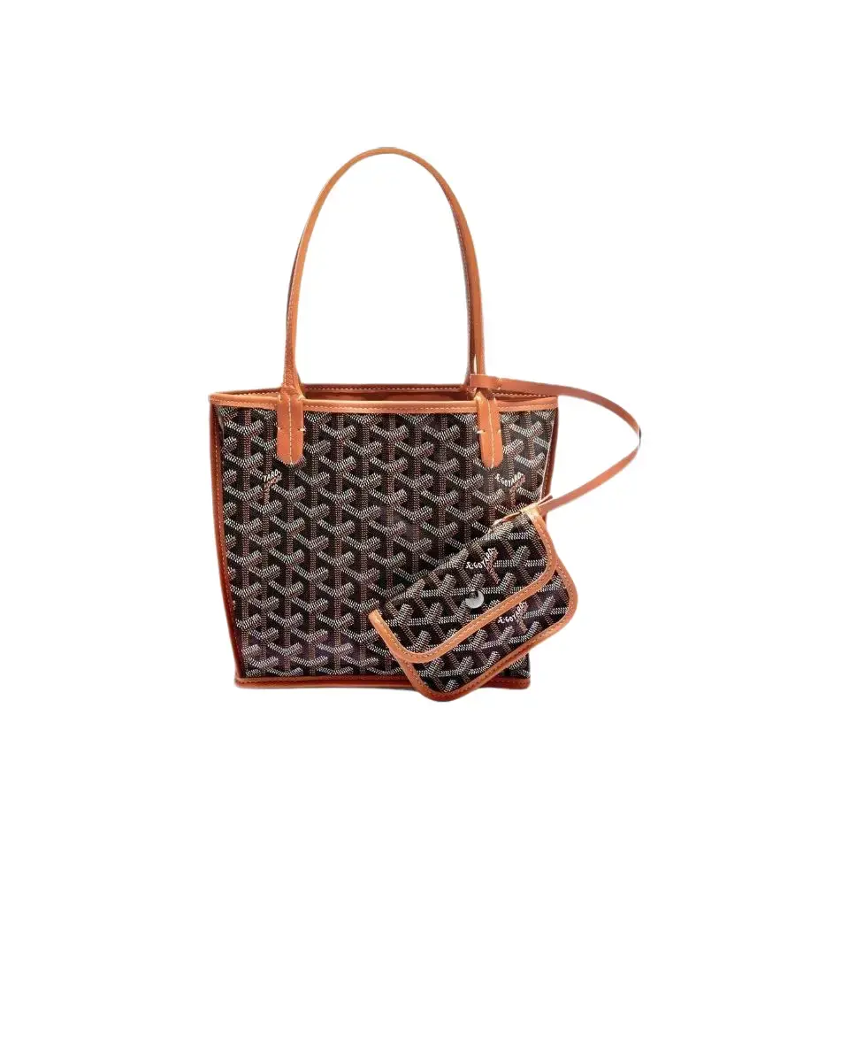 Pre-owned Goyard Anjou Tote Brown Mini Tote Bag