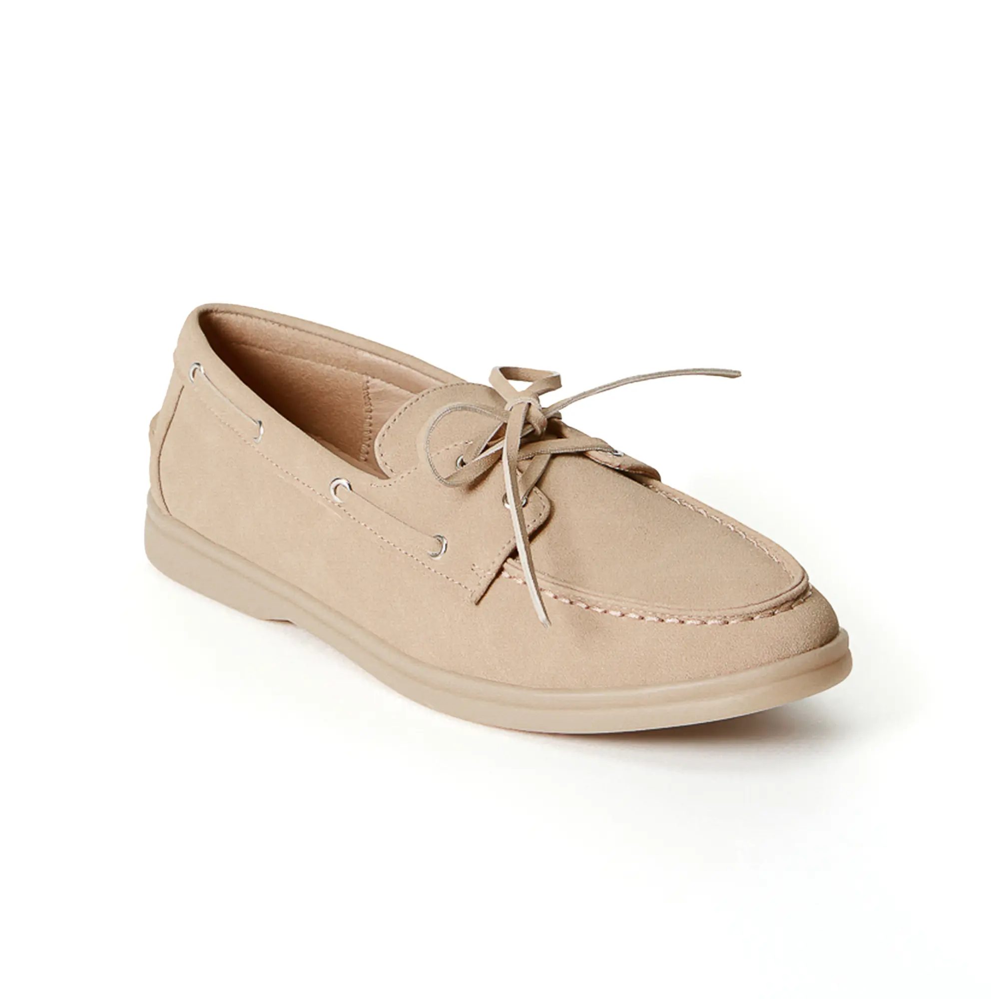 JUSTFAB Women's Classic Anti-Slip Lightweight Lace-Up Loafer Flats - Cushioned Casual Wear Shoes for Daily Commuting, Office Footwear, Laces, Slip Resistant, Textured Finish