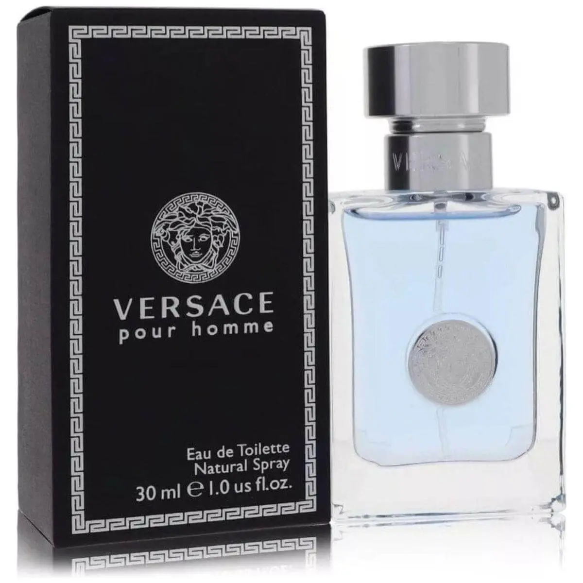 VERSACE Pour Homme Eau de Toilette, Fresh Spicy Citrus Cologne for Men with Bergamot, Cedar & Musk Notes, Fine Mist Spray, 1.0 oz, Citrus Cologne Men's Fragrance, Clean Men's Fragrance