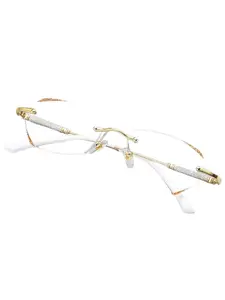 Elegant Frameless Diamond Cut Edge Glasses For Women High-Definition Anti-Blue Light Anti-Fatigue Glasses Trendy Frames Fashion Eyeglasses Anti Fatigue Eyewear