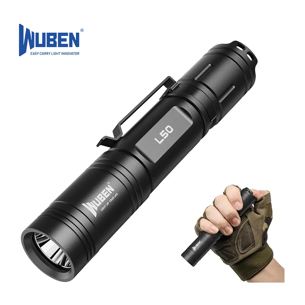 WUBEN L50 1200LM Rechargeable LED Outdoor Flashlight - 5 Modes, IP68 Waterproof, Type-C, EDC Light for Outdoor, Work, Emergencies