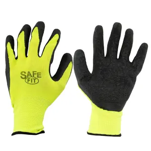 WorldWide Sales Online (12 Pairs) Tool Essentials Medium Yellow Latex Coated Palm Knitted Work Gloves – Gloves, import_2