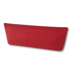 Red Hot WskeStraw Travel Bag Silicone Reusable Bag
